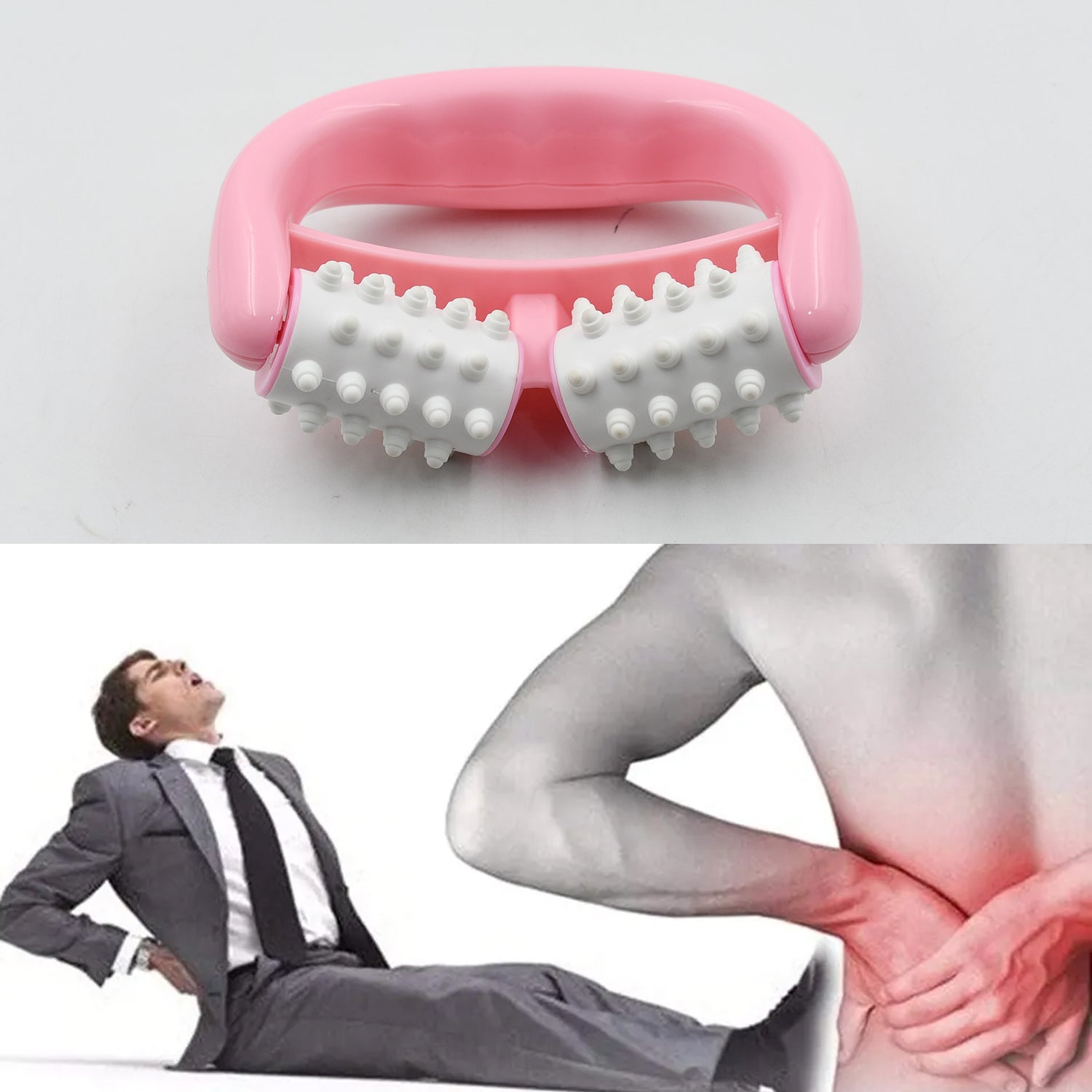 6405 Manual Round Handle Plastic 2 Rollers Massage Roller Cellulite Roller for Legs, Arms, Back, Muscle Pain Relief and Muscle Relaxation 6405 Manual Round Handle Plastic 2 Rollers Massage Roller Cellulite Roller for Legs, Arms, Back, Muscle Pain Relief and Muscle Relaxation